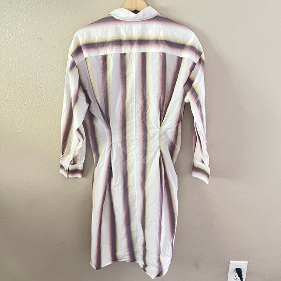 Isabel Marant Etoile Jady Striped Collared Shirt Dress - Picture 12 of 13